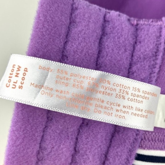 Cacique Bra Plus Size 48DDD (48F) Purple Lace Cotton Scoop Unlined No-Wire Soft - Picture 11 of 11